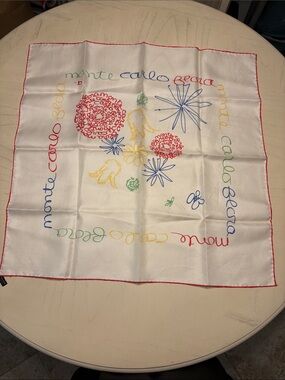 Monte Carlo Grace Kelly Vintage Silk Scarf